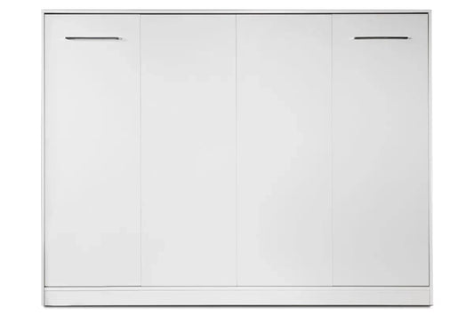 Customizable BASIC Murphy Bed Horizontal  Furniture Set White Matt 90, 120, 140 x 200 cm