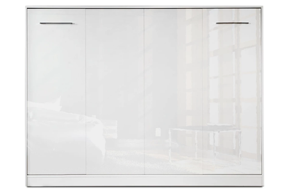 NE BASIC Murphy Bed Horizontal Gloss White - 90,120,140 x 200 cm Mattress