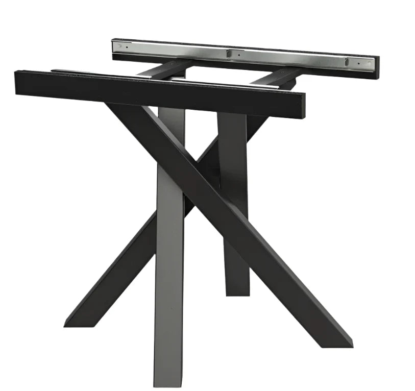 Round Extendable Dining Table Redpak Raven with Metal Ring Cashmere Legs (100/140)