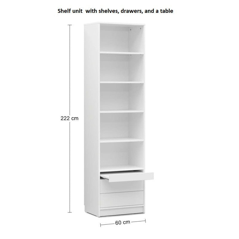 Customizable Murphy Bed Basic Vertical Furniture Set Sonoma Oak 90, 120, 140 x 200 cm