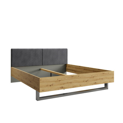 MO Rimini – Bed Frame 160 × 200 cm (Artisan Oak & Graphite)