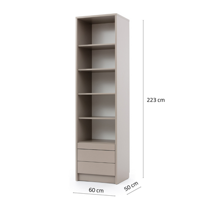 Genius Vertical Murphy Bed with Desk & Wardrobes –  for 120x200 cm Mattress, LED Lighting