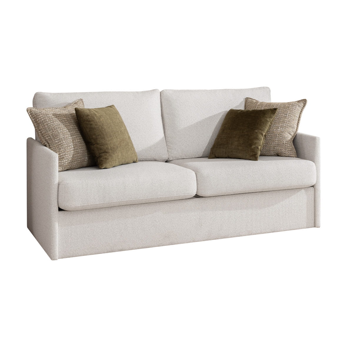 Customizable Genius Murphy Bed with Sofa Set 160 x 200 cm White Matt and LED Lighting