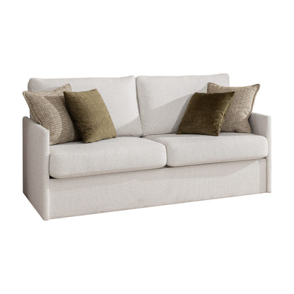 Customizable Genius Murphy Bed with Sofa Set 160 x 200 cm White Matt and LED Lighting