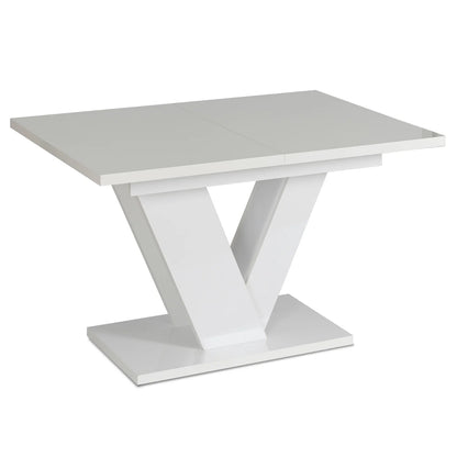 Elite CLARK Extendable Dining Table – White Gloss (120-160 cm)