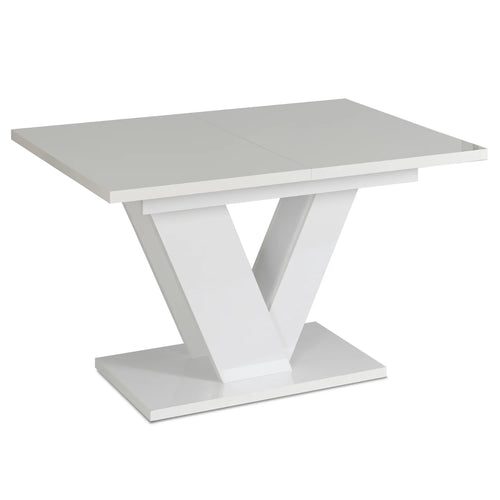 Elite CLARK Extendable Dining Table – White Gloss (120-160 cm)