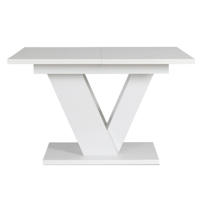 Elite CLARK Extendable Dining Table – White Gloss (120-160 cm)