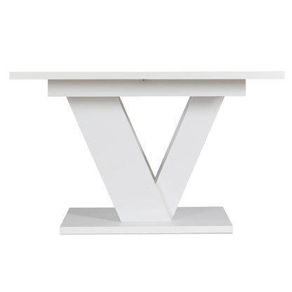 Elite CLARK Extendable Dining Table – White Gloss (120-160 cm)