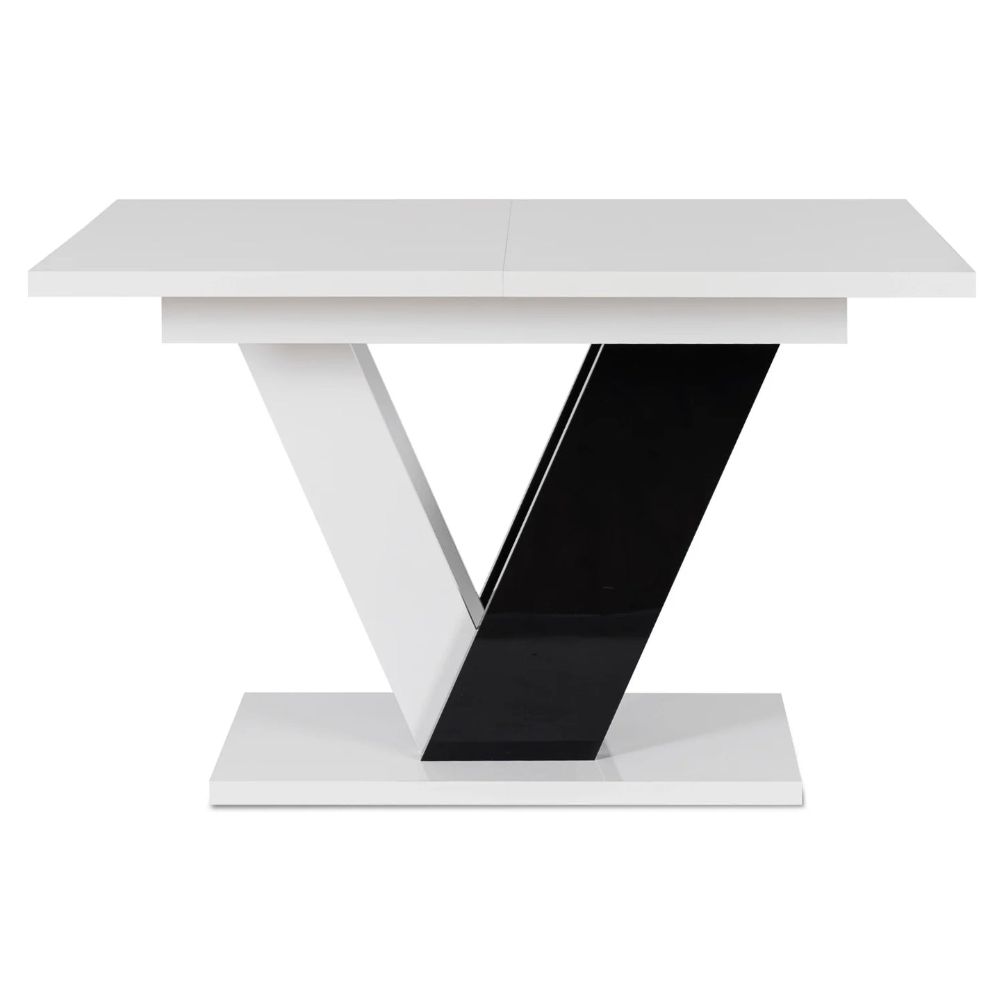 Elite CLARK Extendable Dining Table – White/Black Gloss (120-160 cm)