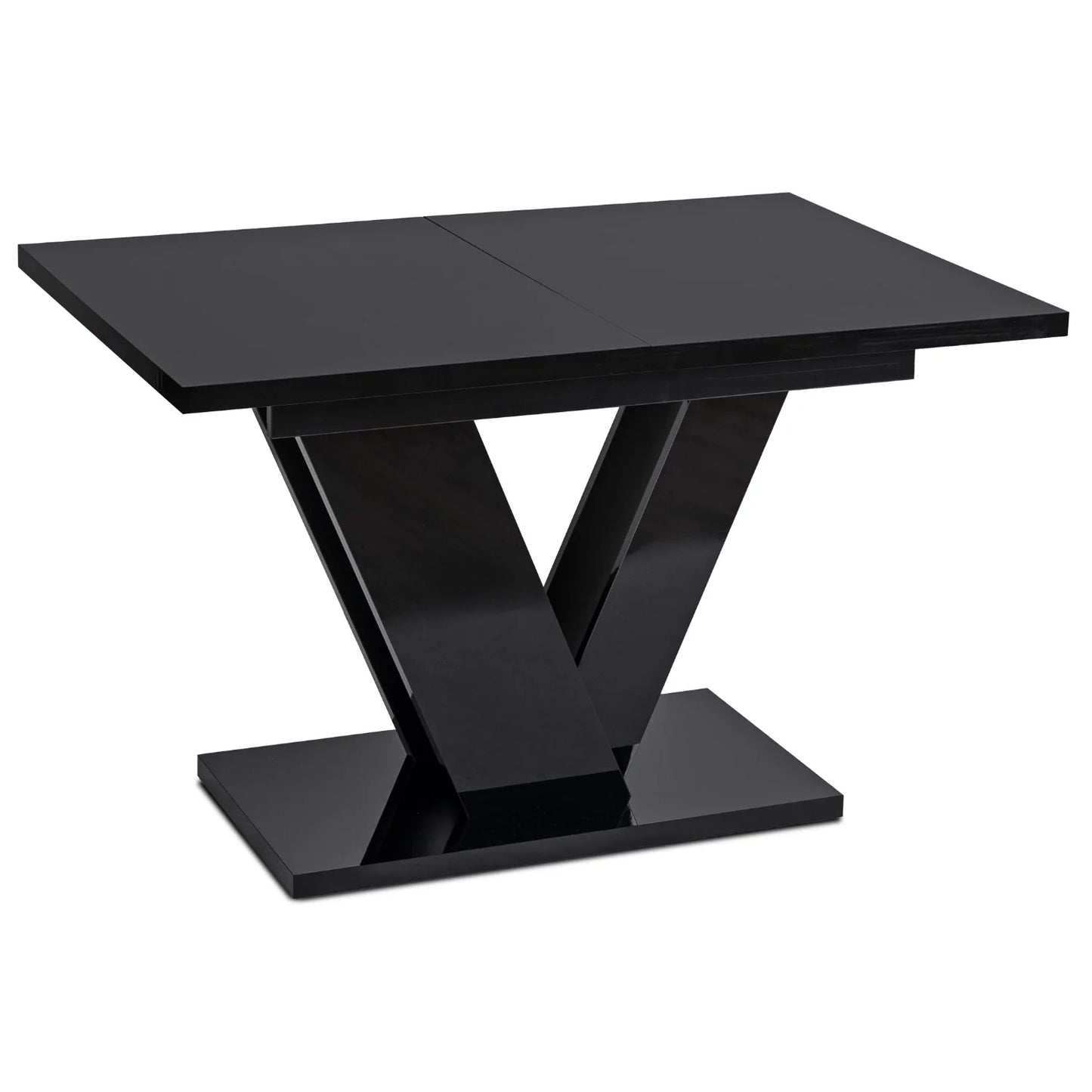 Elite CLARK Extendable Dining Table – Black Gloss (120-160 cm)