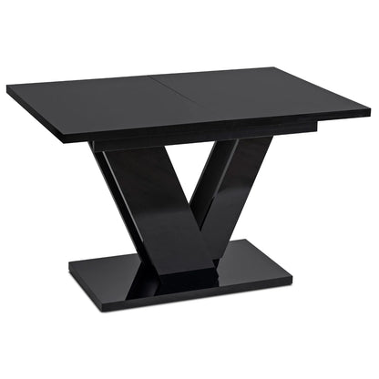 Elite CLARK Extendable Dining Table – Black Gloss (120-160 cm)