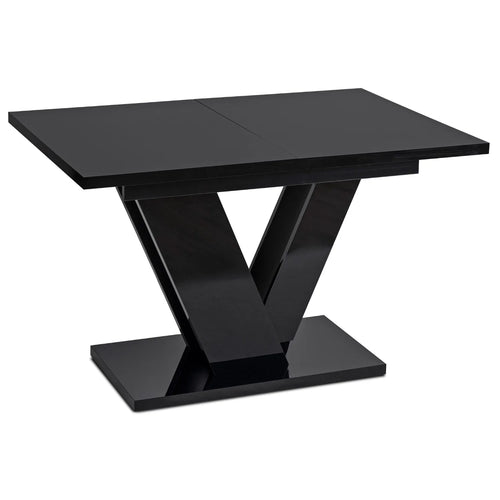 Elite CLARK Extendable Dining Table – Black Gloss (120-160 cm)