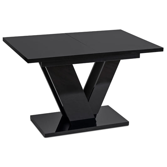 Elite CLARK Extendable Dining Table – Black Gloss (120-160 cm)