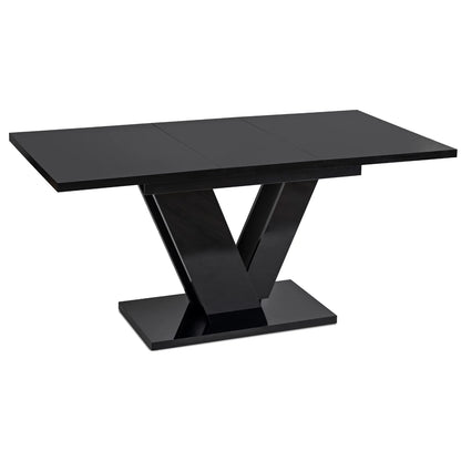 Elite CLARK Extendable Dining Table – Black Gloss (120-160 cm)