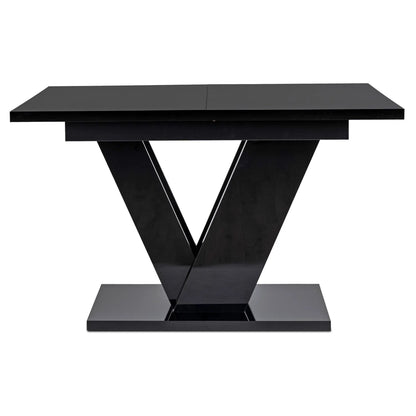 Elite CLARK Extendable Dining Table – Black Gloss (120-160 cm)