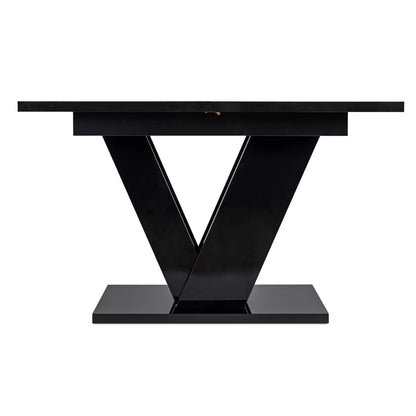 Elite CLARK Extendable Dining Table – Black Gloss (120-160 cm)