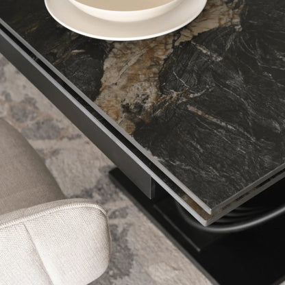 Elite IBIZA 160-240 cm Dining Table IBIZA 160–240 cm Ceramic Black Marble, Modern Loft