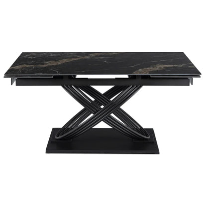 Elite IBIZA 160-240 cm Dining Table IBIZA 160–240 cm Ceramic Black Marble, Modern Loft