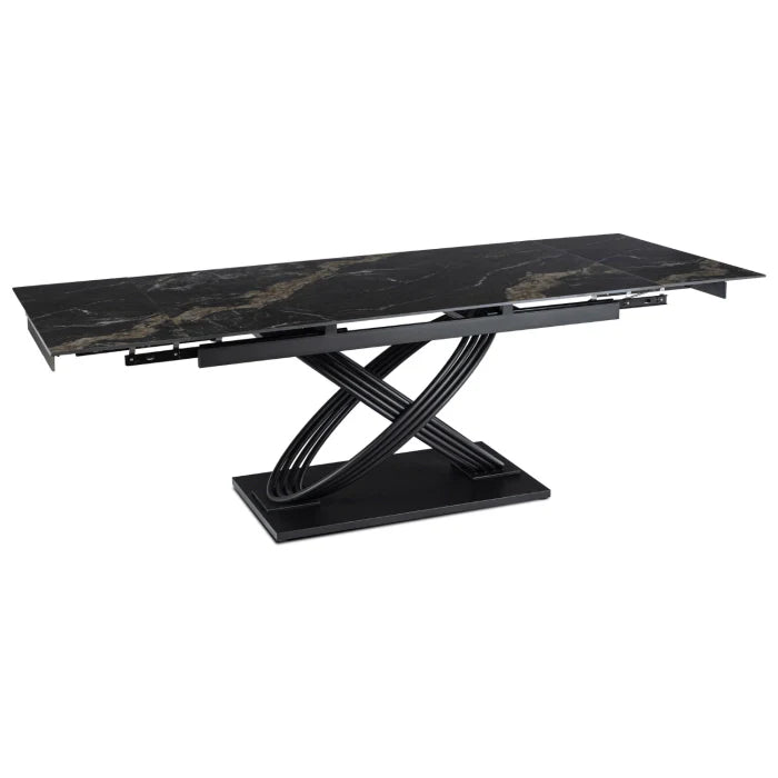 Elite IBIZA 160-240 cm Dining Table IBIZA 160–240 cm Ceramic Black Marble, Modern Loft