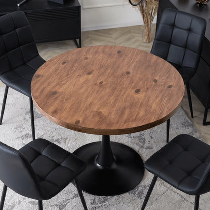 Elite LINO 100 cm Round Dining Table – Rustic Elegance for Any Space