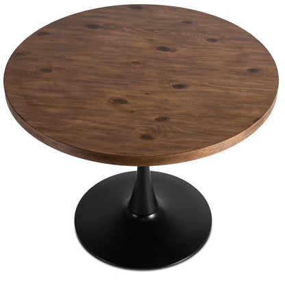 Elite LINO 100 cm Round Dining Table – Rustic Elegance for Any Space