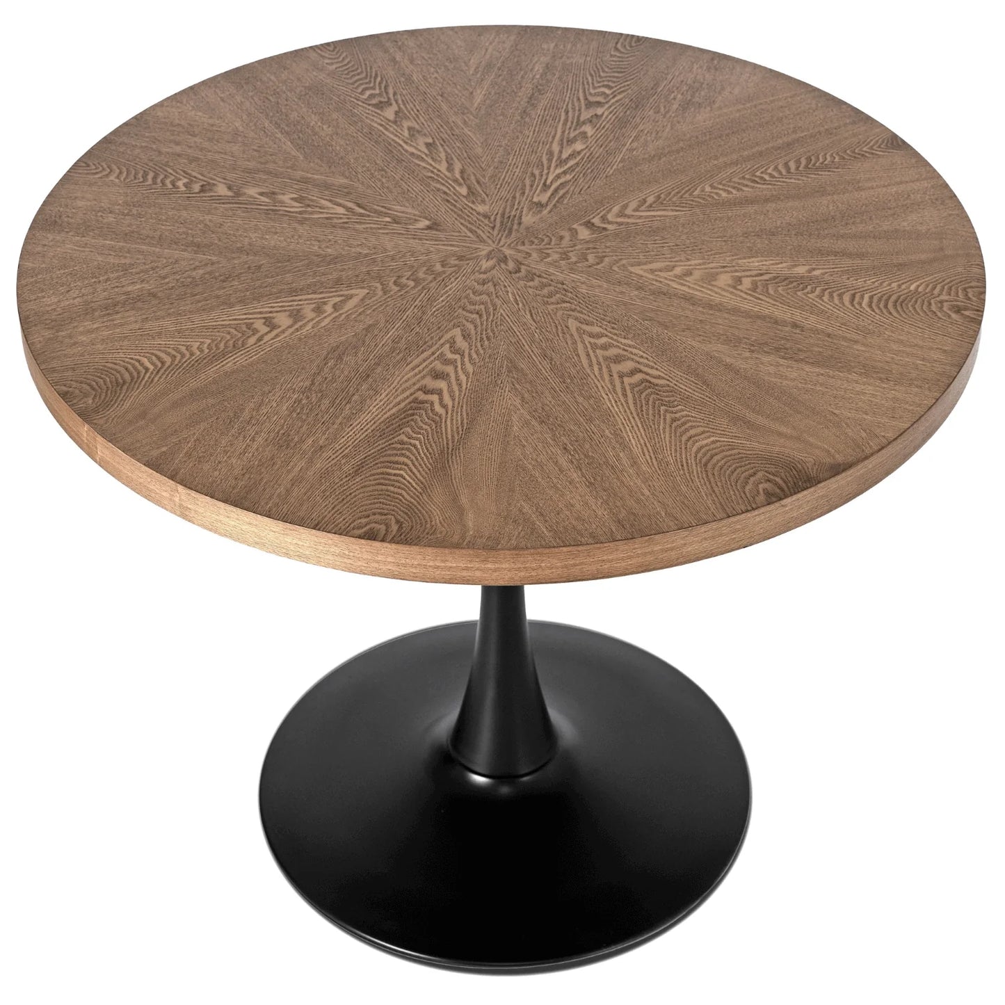 Elite LINO 100 cm Round Dining Table – Walnut Elegance with a Modern Touch
