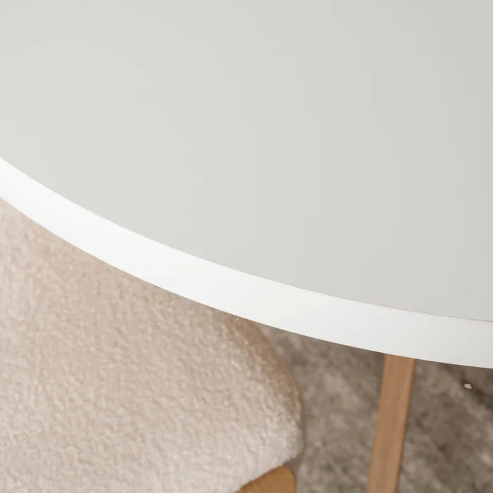 Elite LUKAS Round Extendable Dining Table 100–250 cm White/Scandinavian Oak