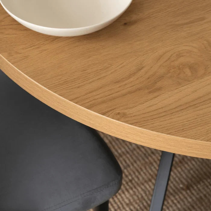 Elite LUKAS Round Extendable Dining Table 100–250 cm Golden Oak Modern Loft