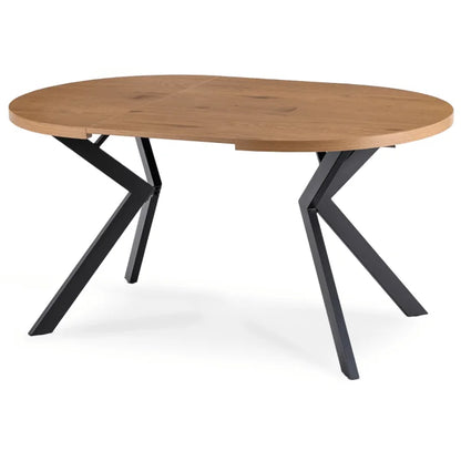 Elite LUKAS Round Extendable Dining Table 100–250 cm Golden Oak Modern Loft