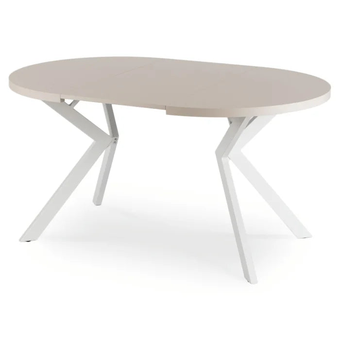 Elite LUKAS Round Extendable Dining Table 100–250 cm Cashmere/White Modern