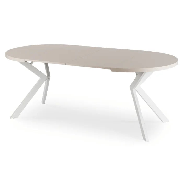 Elite LUKAS Round Extendable Dining Table 100–250 cm Cashmere/White Modern