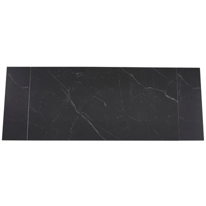 Elite REX 2 Extendable Rectangular Dining Table 180–240 cm Ceramic Black Marble/Walnut Modern Loft
