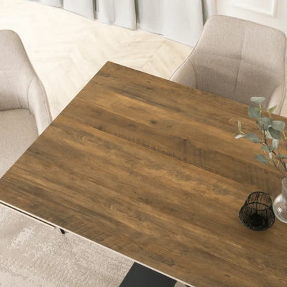 Elite REX Extendable Rectangular Dining Table 160–220 cm Ceramic Dark Brown/Black Modern Loft