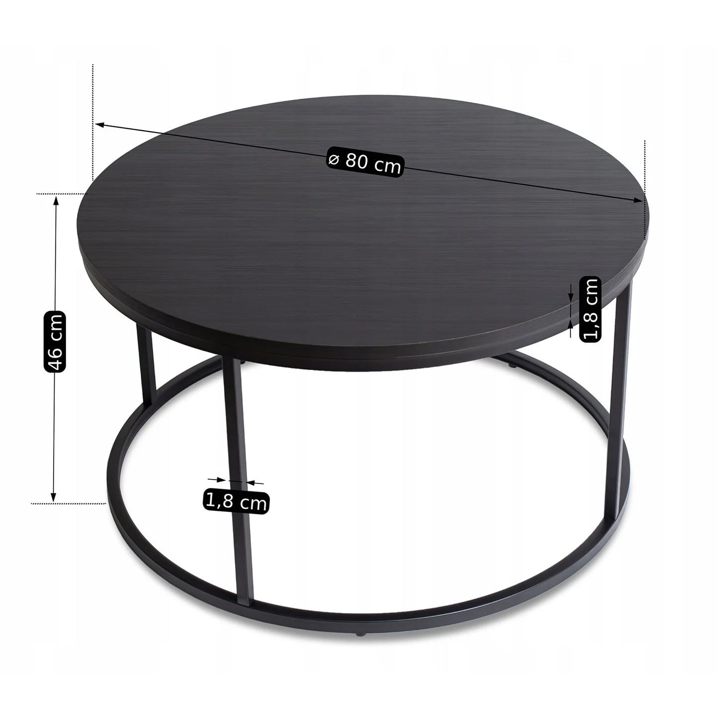 Elite AMON MAX Black Coffee Table