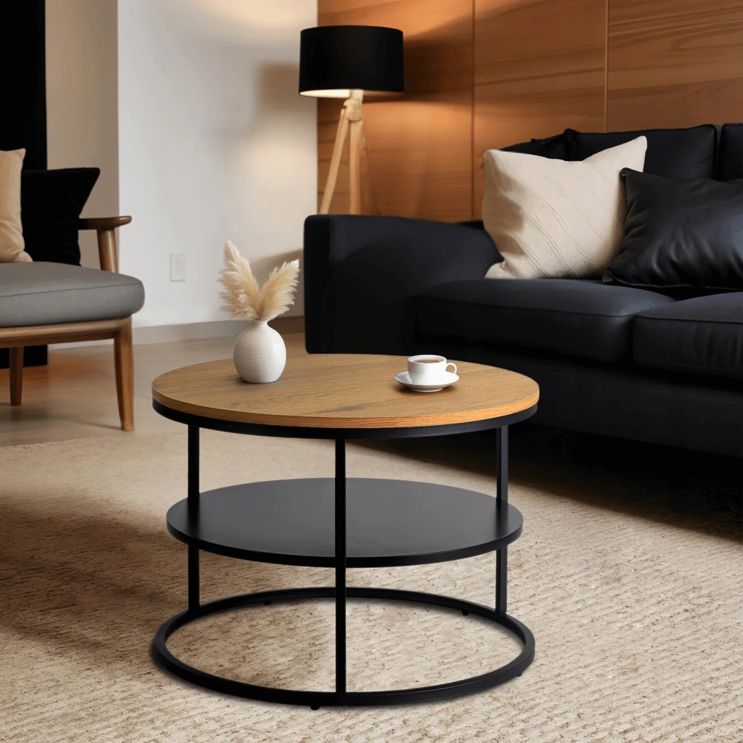 Elite BEST Oak/Black Coffee Table