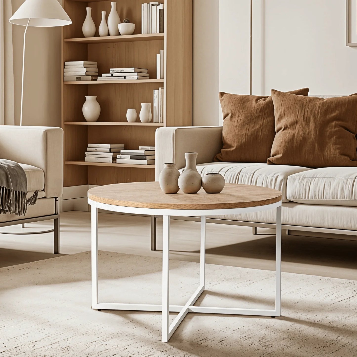 Elite HANTEL Golden Oak/White Coffee Table