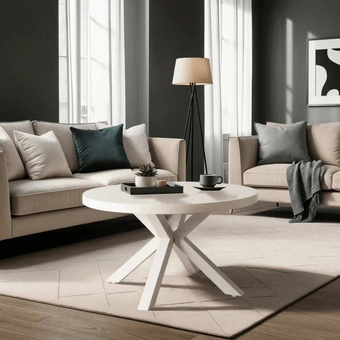 Elite LINCOLN Coffee Table 80 cm Beige/Cashmere