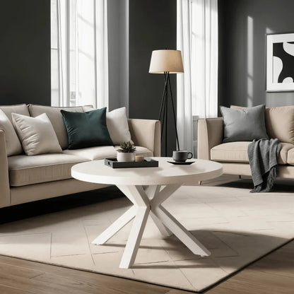 Elite LINCOLN Coffee Table 80 cm Beige/Cashmere
