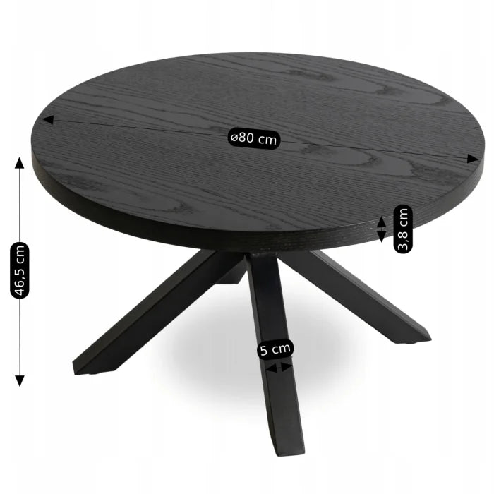 Elite LINCOLN Coffee Table 80 cm Black Loft