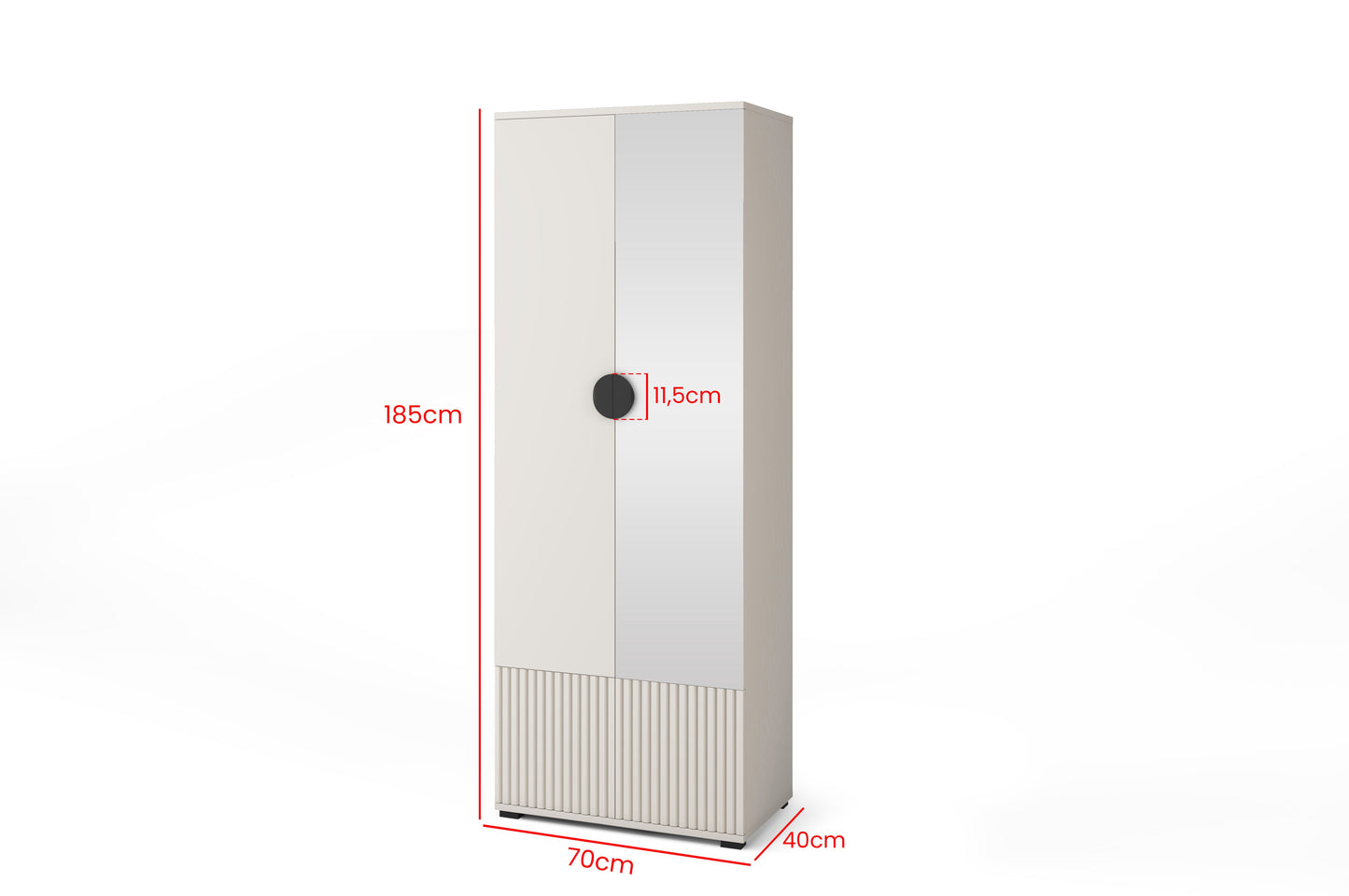 PK Rayo 1 Hallway Wardrobe - Upholstered Panels in Various Colours