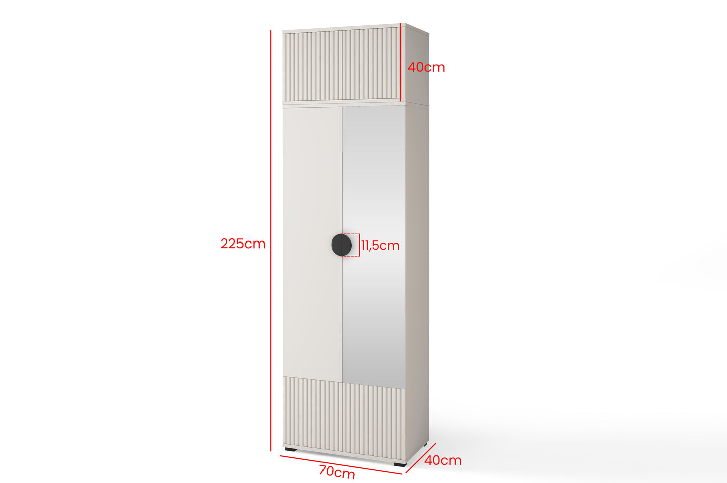 PK Rayo 3 Hallway Wardrobe - Upholstered Panels in Various Colours