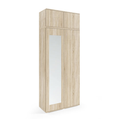 PK Emi 33 Hallway Wardrobe Sonoma Oak - Upholstered Panels in Various Colours