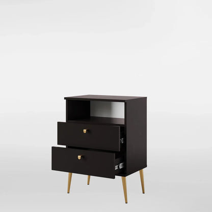 MO High Black Tall Nightstand