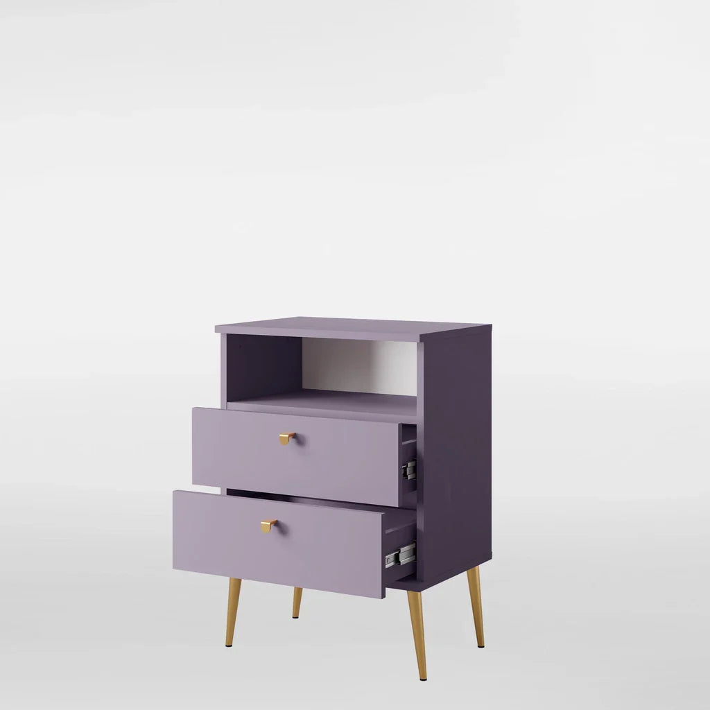MO High Plum Tall Nightstand