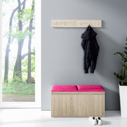 PK Emi 5 Hallway Wardrobe Sonoma - Upholstered Panels in Various Colours