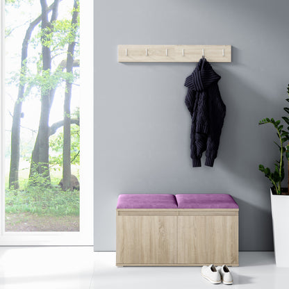 PK Emi 5 Hallway Wardrobe Sonoma - Upholstered Panels in Various Colours