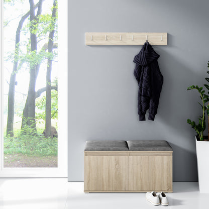 PK Emi 5 Hallway Wardrobe Sonoma - Upholstered Panels in Various Colours