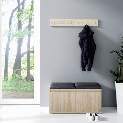 PK Emi 5 Hallway Wardrobe Sonoma - Upholstered Panels in Various Colours