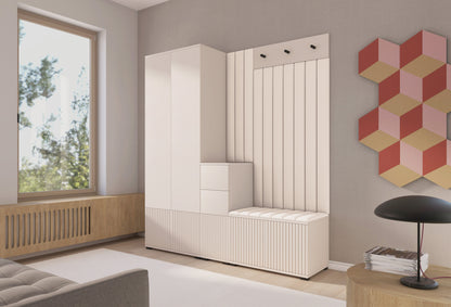 PK Rayo 7 Hallway Wardrobe - Upholstered Panels in Various Colours