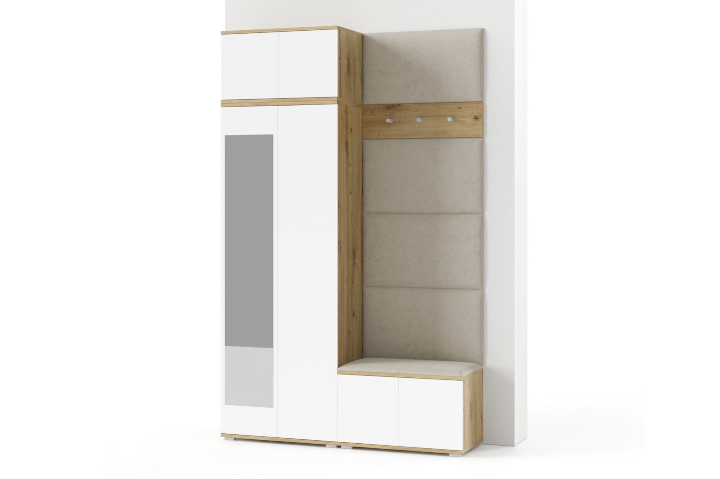 PK Sevilla 2 Hallway Wardrobe -Upholstered Panels in Various Colours